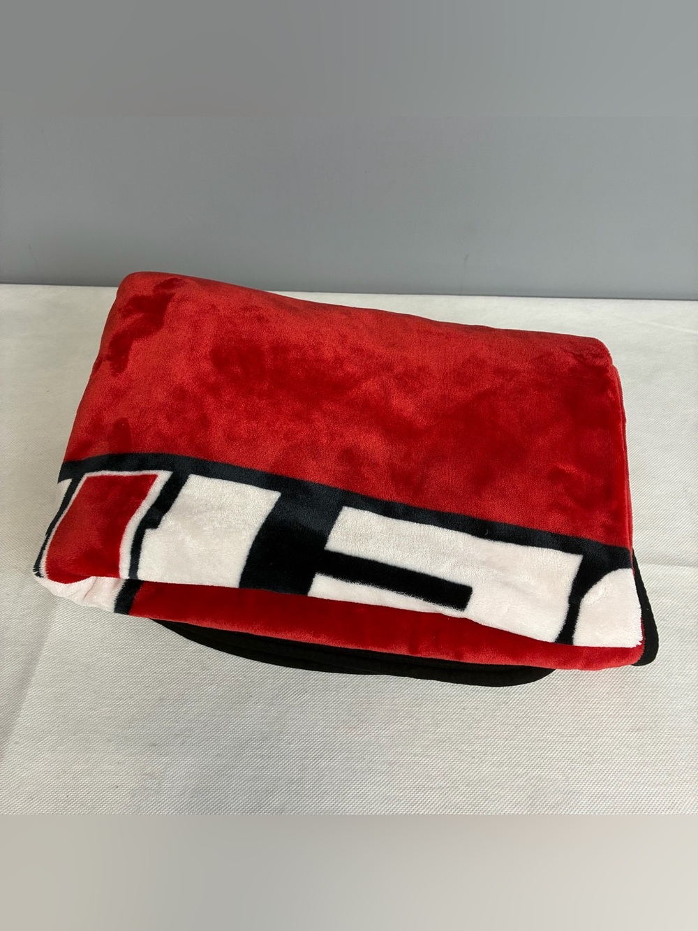 Case IH Throw Blanket approx 50x70 Red Black White Logo Heavyweight Poly Fleece - Picture 6 of 9